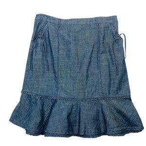 Y2K Simon Chang Denim Midi Skirt size medium